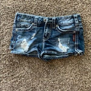 Denim jean shorts